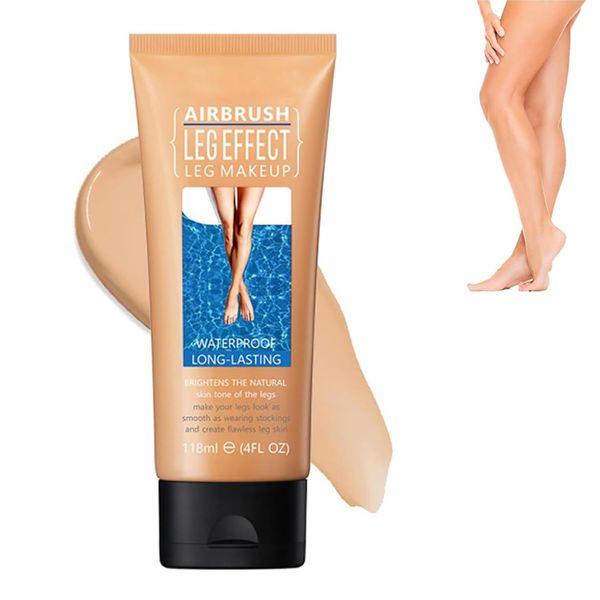 Wasserfestes Bein-Make-up Lotion, 118ml Körper Makeup Foundation, wasserfest kein Transfer, Narbenabdeckung Makeup für Tattoo Cover Up, Long Last Body Foundation MEDIUM GLOW (2#)