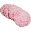 Double Knitted Facial Scrubbies Scrubbers 5 Pack Pink Cotton