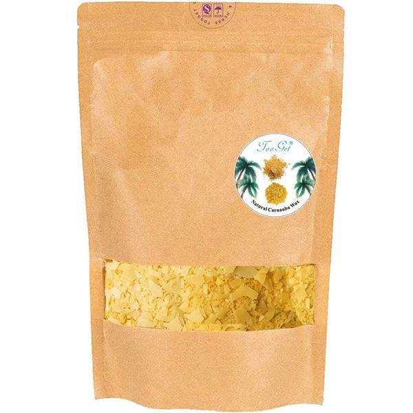 TooGet Carnauba Wax Flakes, Natural Multipurpose Wax Bulk for Craft DIY, Candle Making, Wood Polishing - 16 OZ