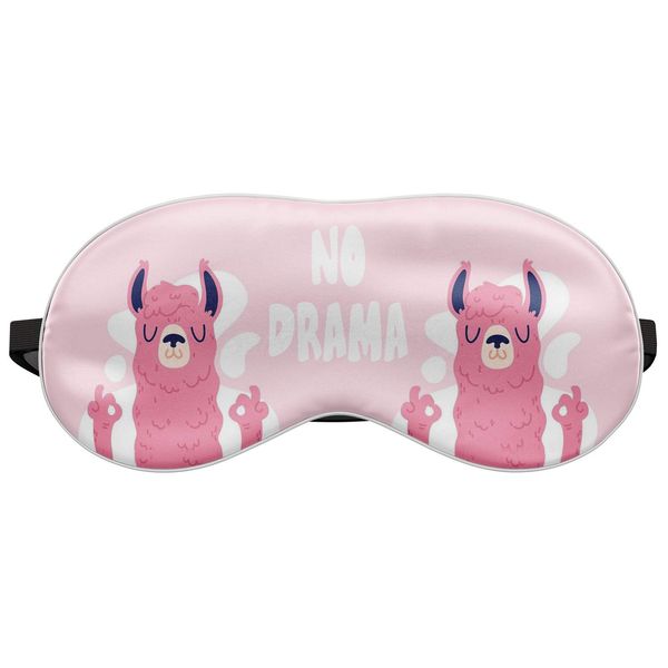 Funny Sleeping Eye Mask Soft Travel Blindfold Relax Cover Emoji Llama No Drama [042]