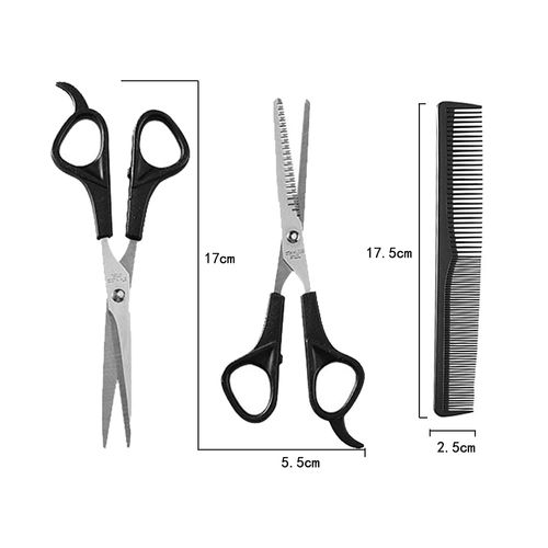XINGSUI Professional Hairdressing Scissors Set,1pcs Hair Scissors,1pcs Thinning Scissors,1pcs Comb,with Storage Bag,for Salon Barbers, Men, Women, Children and Adults