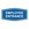 Fancy Employee Entrance Sign (Blue) - Medium