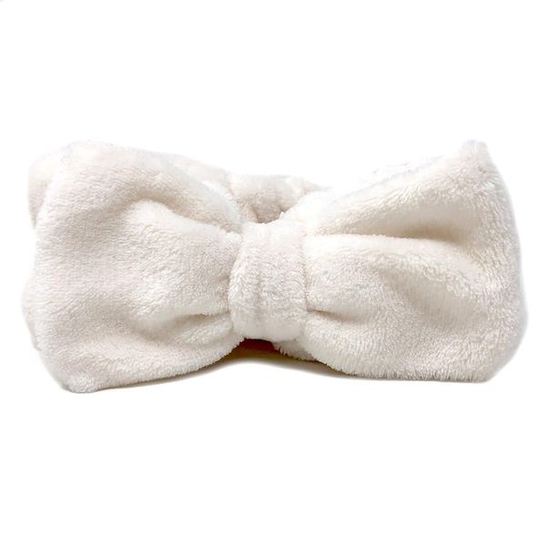 The Creme Shop Natural Teddy Headband - Super Soft, Plush Comfort for Skincare Routines, Cruelty-Free & Vegan, Secure Hold, Ideal for Home or Spa Use – White