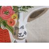 2 DIFFERENT COTTON KITCHEN TOWELS (18"x28") EASTER, BUNNY WITH FLOWERS & CARROTS