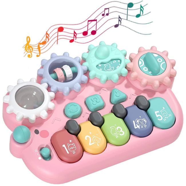 KaeKid Multifunction Piano Toy, Hedgehog Kid's Keyboard Toy, Baby, Musical Instrument, Sound and Light, 5 Types of Animal Sounds, 13 Songs, Children's Toys, Educational Toys, Early Development,