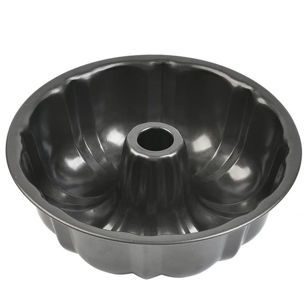 FOROREH 24cm/9.6in Cake Mould Baking Pan, Carbon Steel Round Baking Dish, Cake Tin with Non-Stick Coating, Baking Dish for Delicious gugelhupf, Stable Non-Stick Coated