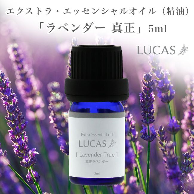 Lavender True Essential Oil 5ml [Sleep, Relaxation, Healing] 100% Natural Ingredients Made in France Lavender True Essential Oil LUCAS Essential Oil Cleanse