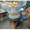 Purity Style Hand Painted Rainbow Stripe Jug