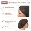 Yahenda 500 Pcs Disposable Bouffant Caps Bulk 21 Inches Disposable Caps for Hair Elastic Dust Cap Hairnets for Food Service, Nurses, Labs (Black)