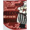 TEXTURED KITCHEN RUG (nonskid back) (16" x 24") FAT CHEF 2 THUMBS UP, D Shape,KD