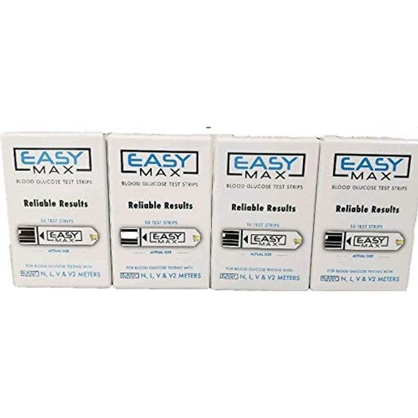 EasyMax Test Strips 200 count- 4 boxes of 50