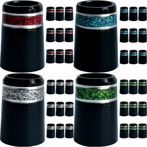 noyips Golf Sockets Set of 10 Ferrule Cell Shaft Sleeve Iron Resshaft TIP Diameter 355 370 (Glitter: Red/Blue/Silver/Green) hibikurasu GOLF (370, Red)