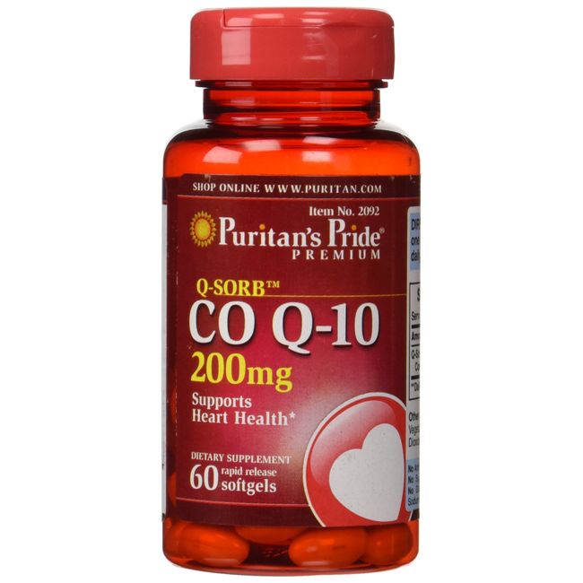 Puritan's Pride Q Sorb Coq-10 200 Mg 1 Bottle 60 Softgels