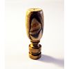 Lamp Finial-Natural Jasper Barrel-Aged Brass Finish