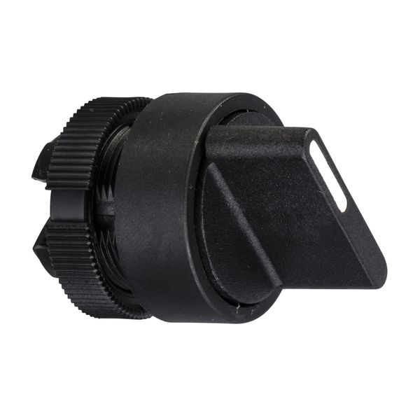 Schneider Electric Selector switch, Harmony XAC, plastic, black handle, 2 positions, unmarked