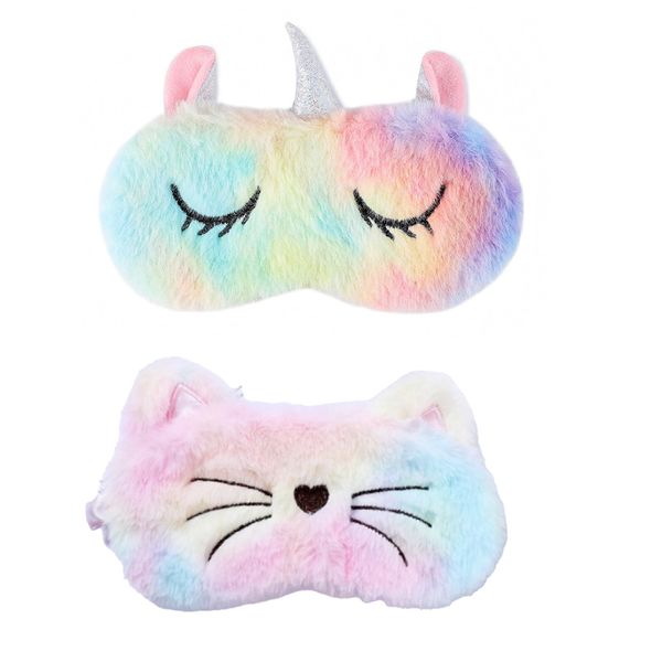 Felimoa Eye Mask, Unicorn, Cat, Fairy Tale Sleeping, Airplane, Night Bus, Set of 2