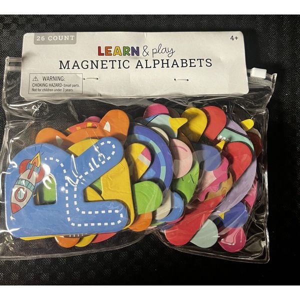 New Learn & Play Large Alphabet Magnet Set 26 Piece All Uppercase Letters 3-4 In