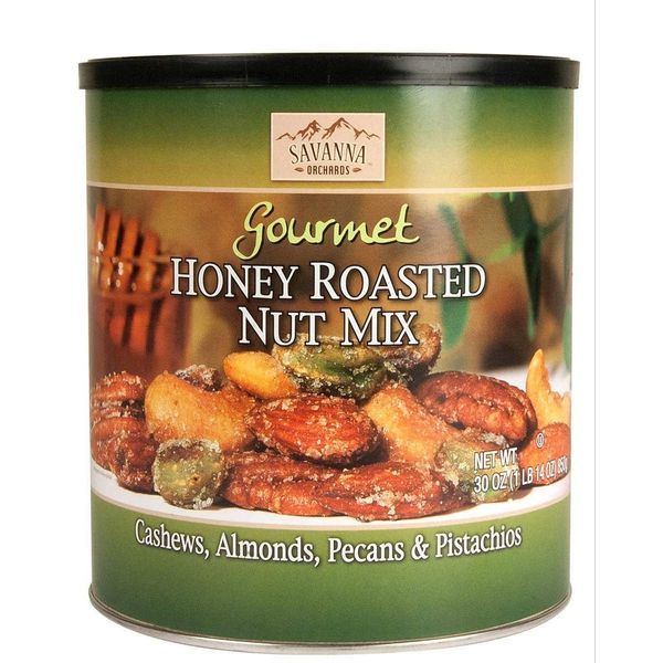 Savanna Orchards Gourmet Honey Roasted Nut Mix with Pistachios honey roasted, honey,roasted 1 Ounce