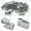 50 Pack 20mm Total Length Stainless Steel Cable Clips Frame Wire Clips