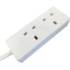 Eagle White Two Gang 13 A Extension Lead (3 Metre)