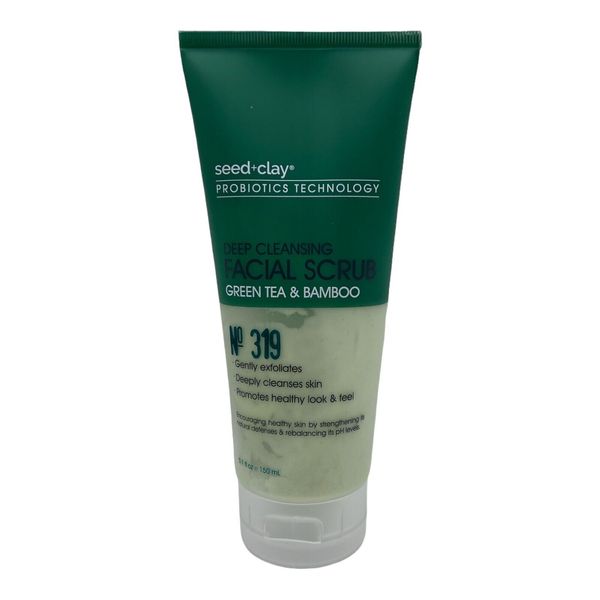 Seed+Clay Probiotics Technology Green Tea & Bamboo Facial Scrub (#319) 5.1 oz.