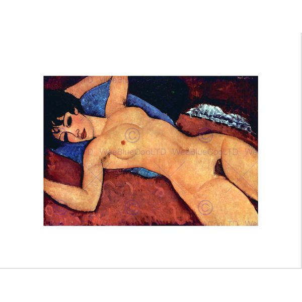 Wee Blue Coo Amedeo Modigliani Reclining Old Master Wall Art Print