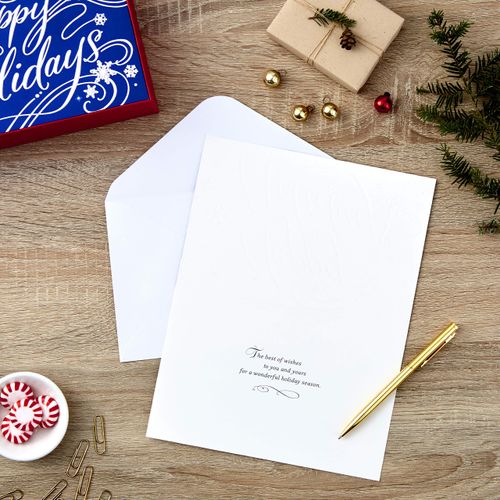 Hallmark Holiday Boxed Cards, Happy Holidays (40 Cards with Envelopes)
