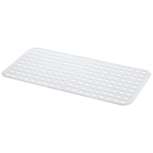 Richell Sink Mat, White, 17.7 x 13.1 x 0.2 inches (44.9 x 33.3 x 0.6 cm), Shelly, Antibacterial Treatment