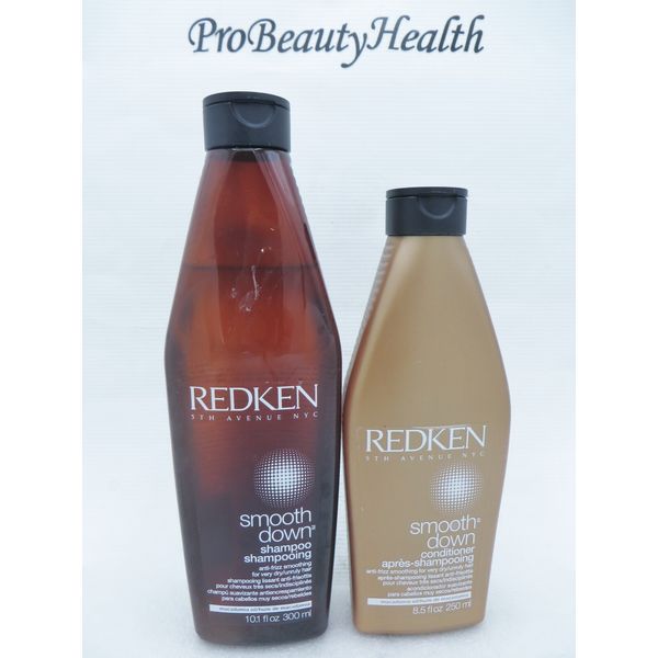 REDKEN SMOOTH DOWN Shampoo 10.1 oz & Conditioner 8.5 oz