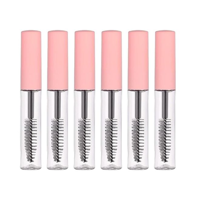 ccHuDE 6 Pcs 5ml Empty Plastic Mascara Wands Tubes Eyelash Cream Containers Clear Refillable Mascara Bottles Eyelash Growth Oil Tube for DIY Cosmetics