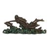 Tropical Nautical Brass Mermaid Dolphin Wall Hook Decor