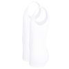 Ceceba Mens Plain White Cotton Double Rib Tank Top 2 Pack, White