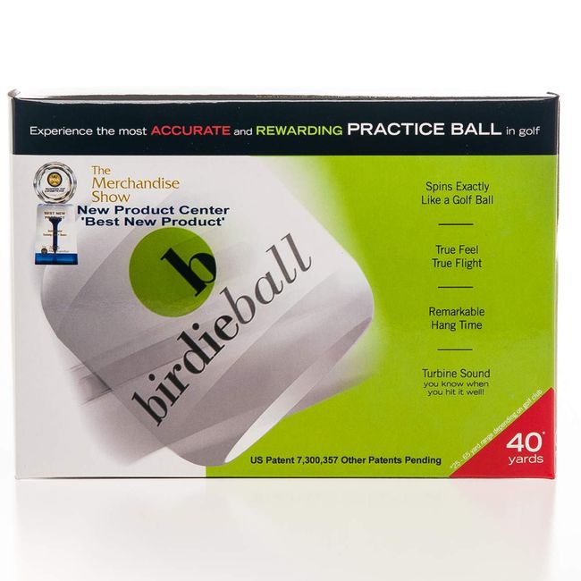 BirdieBall Practice Golf Balls, Limited Flight Golf Balls, Golf Training Balls (Pack of 12)