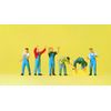 Preiser 10497 Scaffolders (6) Exclusive Figure Set