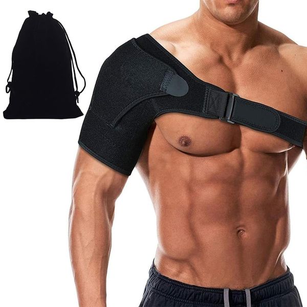 YREYBN Shoulder Support, Shoulder Strap, shoulder brace, Adjustable Shoulder Support Brace For Men and Women, rotator cuff shoulder support (Black With Storage Bag)