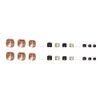F061 Nail Tips, Pack of 24, False Nails, Foot Nails, Reusable, Summer, Weddings, Coming-of-Age Ceremonies, Easy to Remove, For Foot