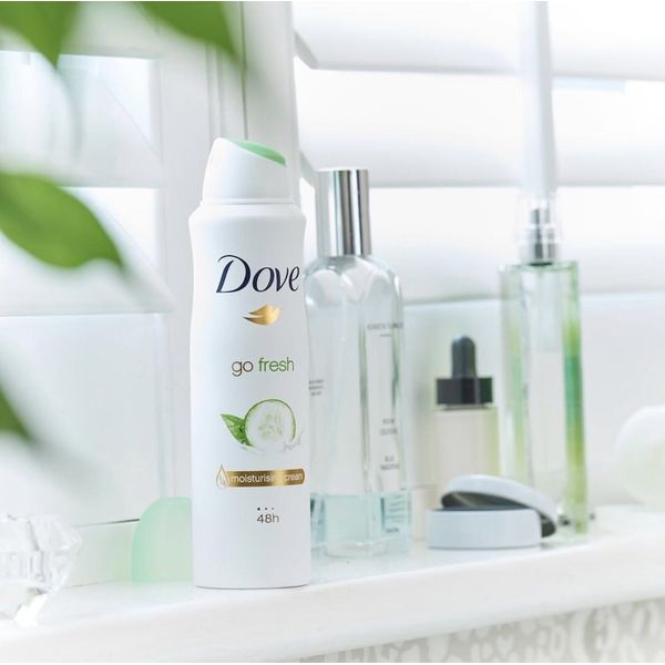 Dove Antiperspirant 48 Hours Body Spray, Go Fresh Cucumber & Green Tea Deodorant,150 ML / 5 Fl.Oz