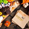 Mud Pie BE Scary Kraft Paper Napkins, 5"" x 5"""