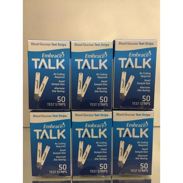 Embrace TALK Blood Glucose Test Strips 300 CT. Omnis EXP 01/05/2025 FREE SHIPPIN