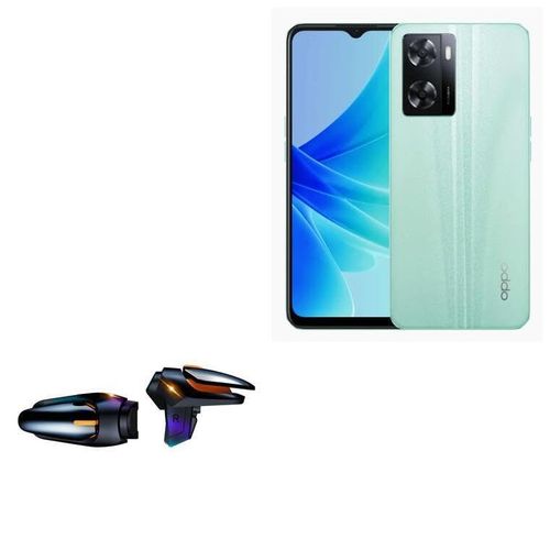 BoxWave Gaming Gear Compatible with Oppo A57 4G - Touchscreen QuickTrigger Auto, Trigger Buttons Autofire Gaming Mobile FPS - Jet Black