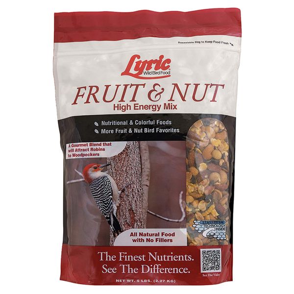 Lyric 2647413 Fruit & Nut High Energy Wild Bird Food, 5 lb