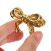 NUOBESTY Cabinet Handle, 1pc Brass Bow Shape Dresser Pulls Bowknot Cabinet Knobs Bow Dresser Knobs for Home, Kitchen, Hardware Cupboard Decor