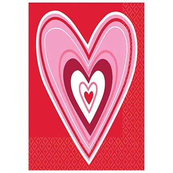 Valentine Wishes Beverage Party Napkin,s 5" x 5", 36 Ct.