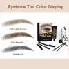 SHEEYOON Eyebrow Dye Kit, Professional Update Formula Brow Eyelash Tint Cream, Natural Semi Permanent Brows Color Long last for 4 weeks (Maroon)