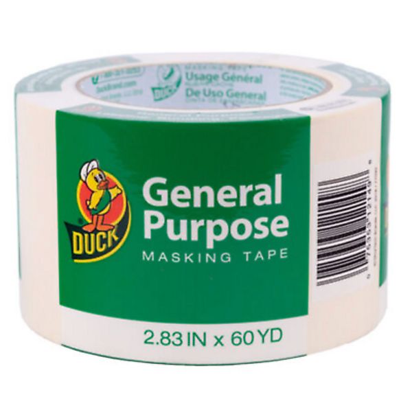 NEW! DUCK GENERAL PURPOSE MASKING TAPE 2.83 IN X 60 YD