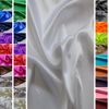 StoffBook White Heavy Beautiful Polyester Satin Fabric Material, c320