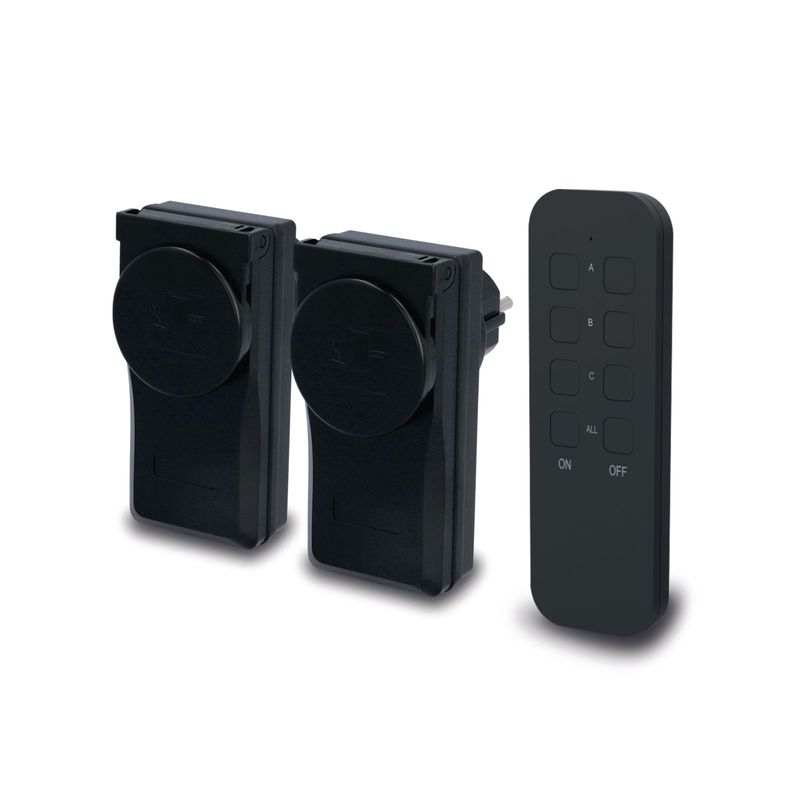 UNITEC radio remote switch set, radio-controlled sockets, outdoor, 2 ...