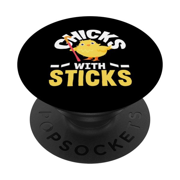 Chicks With Sticks Field Hockey Player Fun PopSockets Adhesive PopGrip