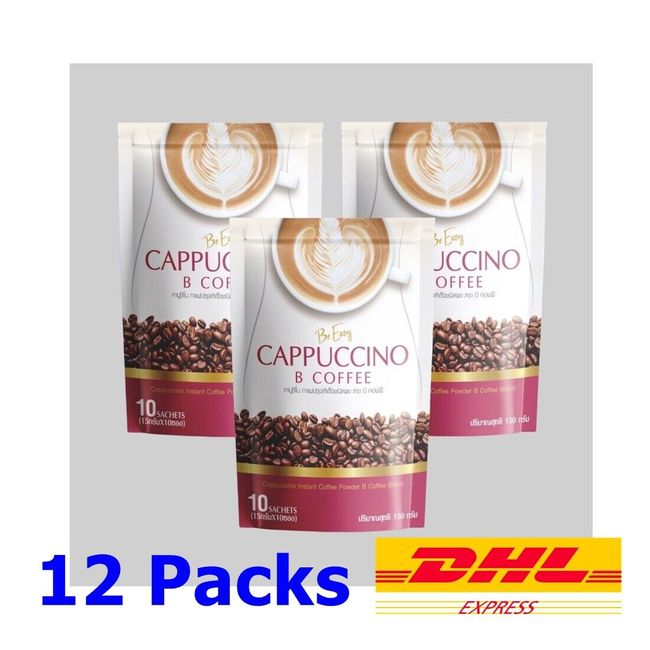 12 x Be Easy Cappuccino B Instant Detox Coffee Diet Weight Control 70 Kcal