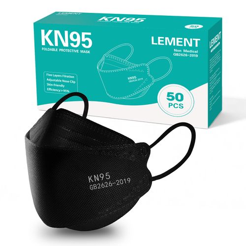 LEMENT KN95 Face Masks,50 Pack Breathable Cup Dust Disposable Masks For Adult,Teenager